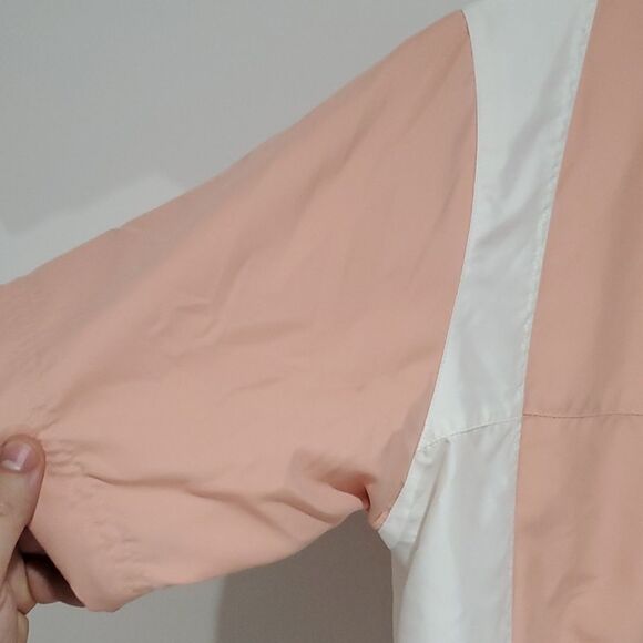 Adidas large pink and white climashell windbreaker short sleeve jacket - Picture 4 of 8